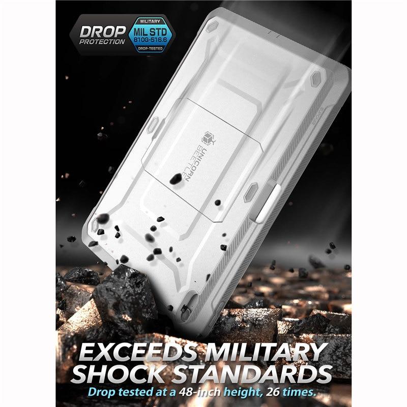 UB PRO Full-body Rugged Cover for iPad Air 4, showcasing its durable design and built-in screen protector.